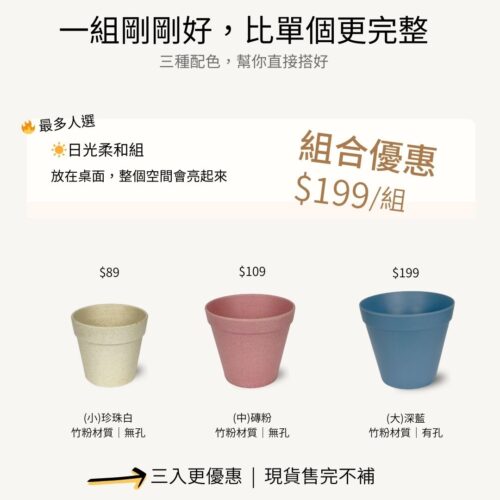 13 【圓緣花盆3入組】