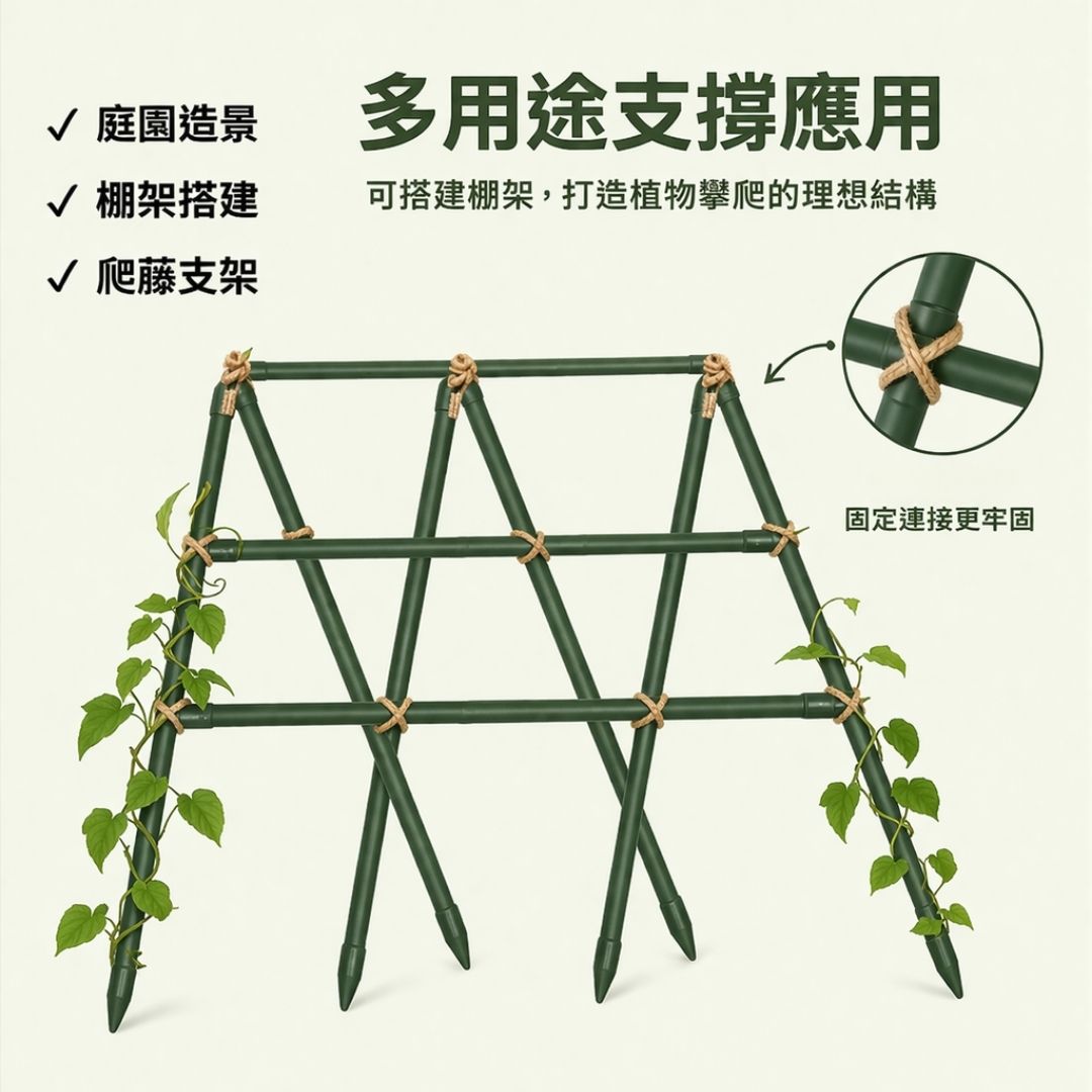🌿植栽支撐架｜園藝用鋼管綠竹