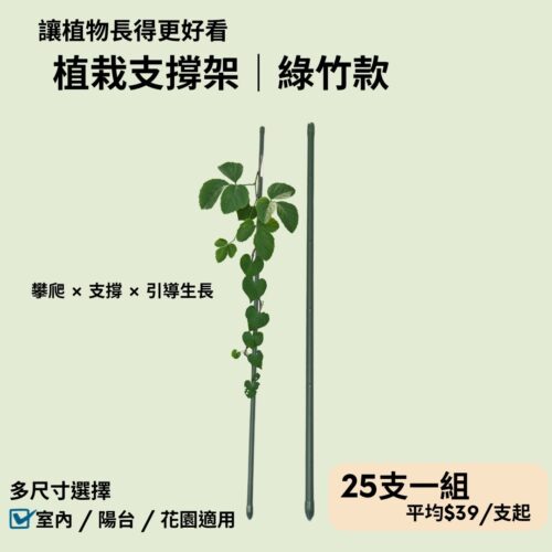 🌿植栽支撐架｜園藝用鋼管綠竹